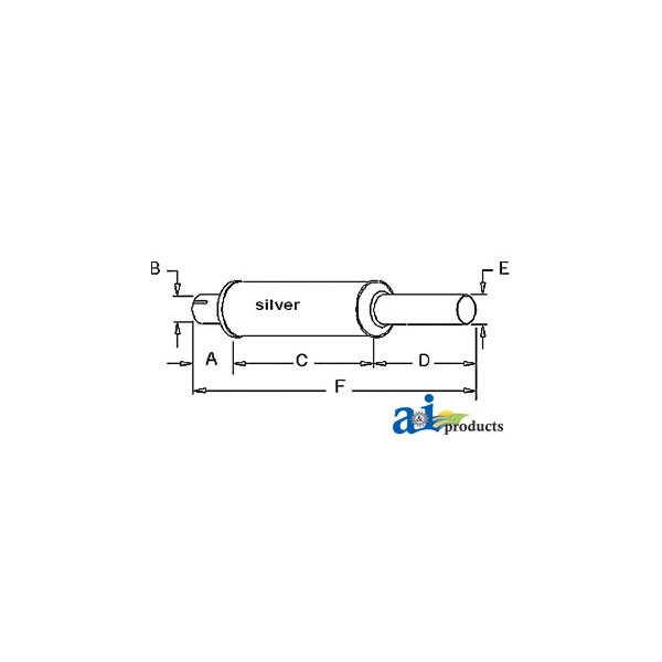 Muffler 37" x6" x6"